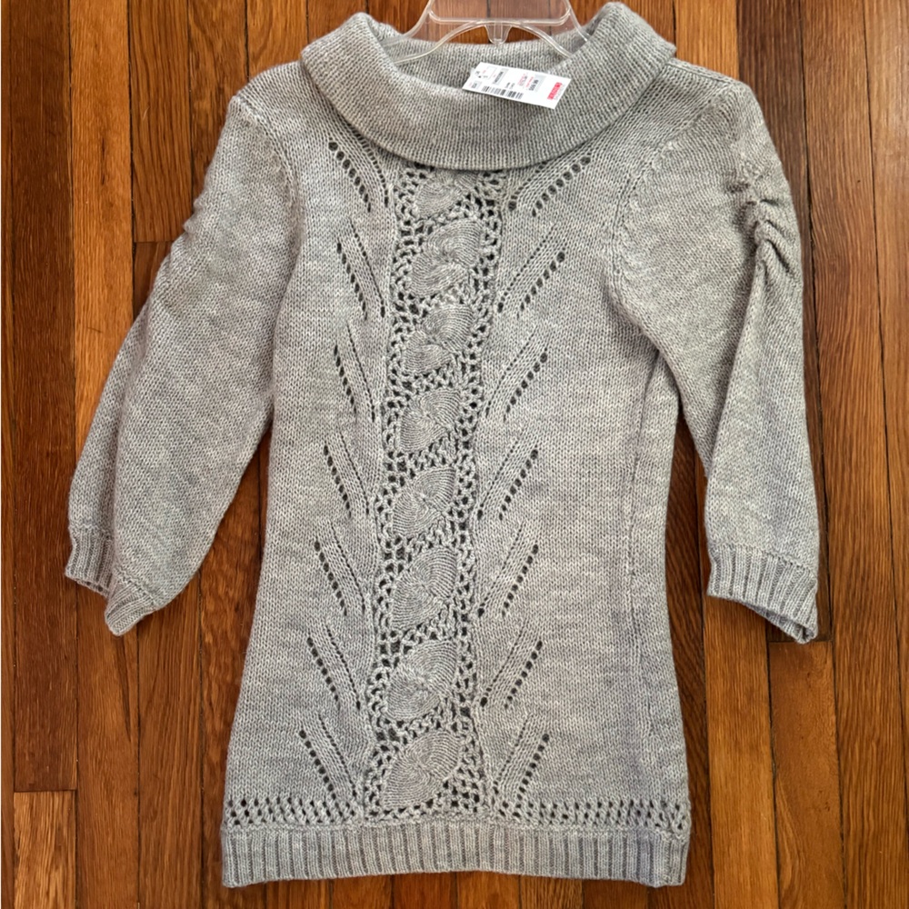 Shin Choi Light Gray Cowl Neck Sweater NWT SZ- Small